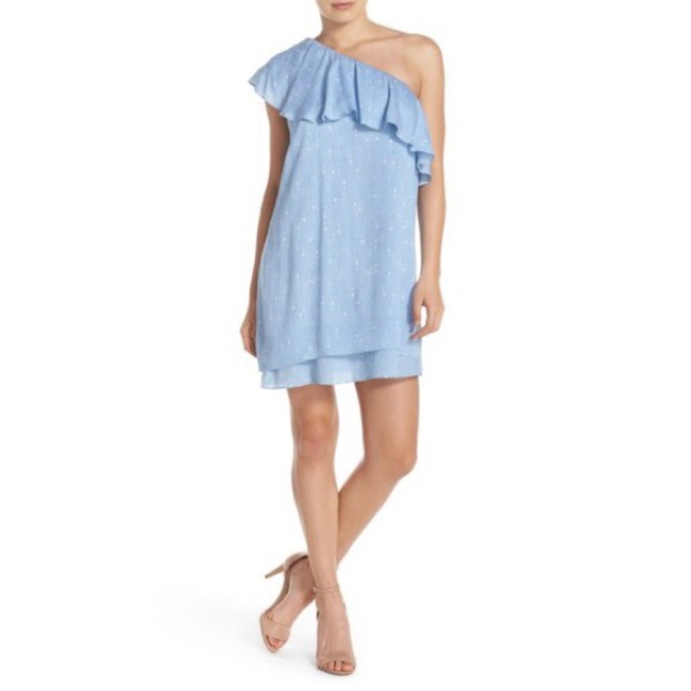 Nordstrom one shoulder dress blue size S, NWT